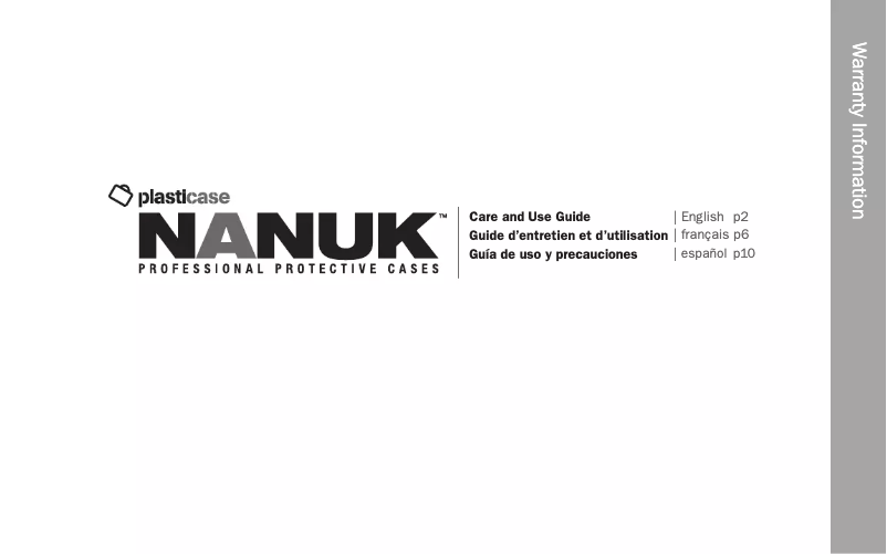 Page 1 de la notice Manuel utilisateur Nanuk 960