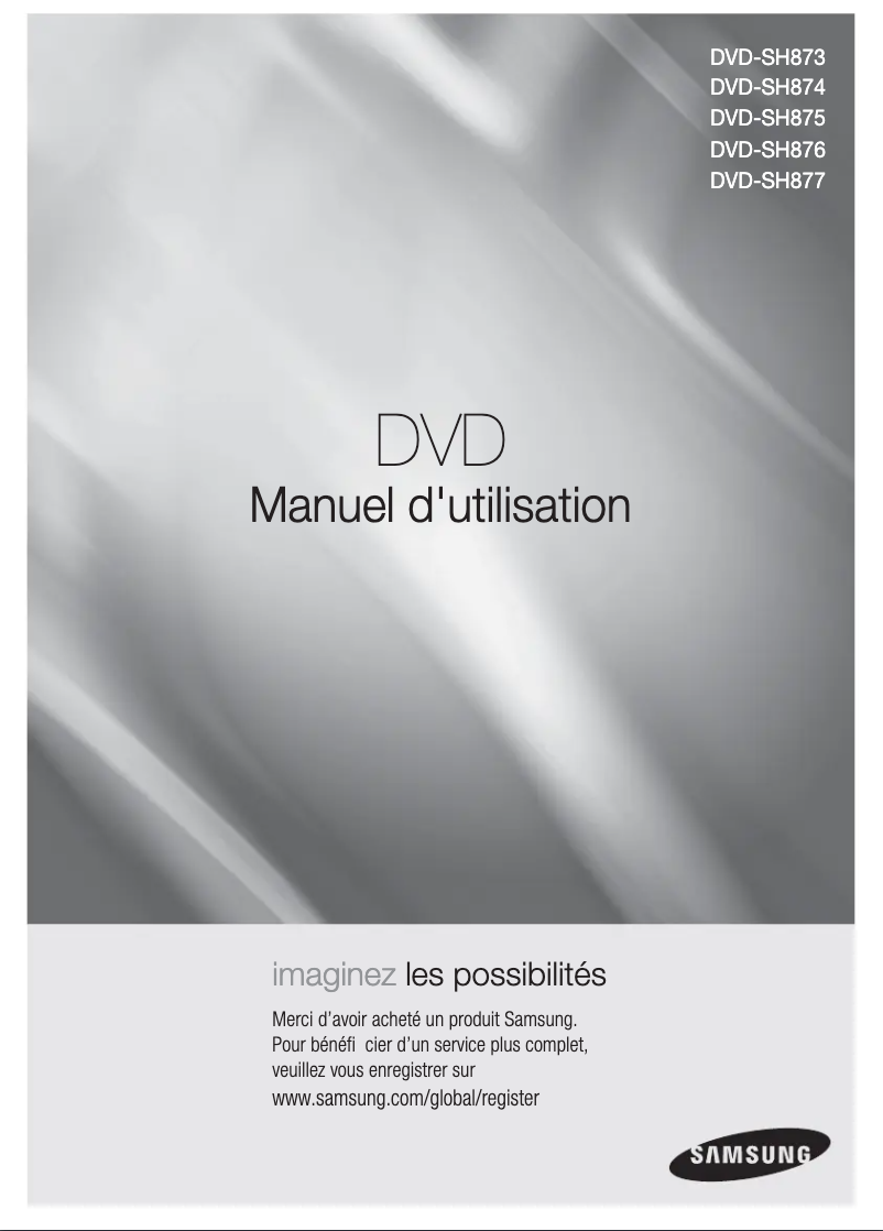 Page 1 de la notice Manuel utilisateur Samsung DVD-SH874