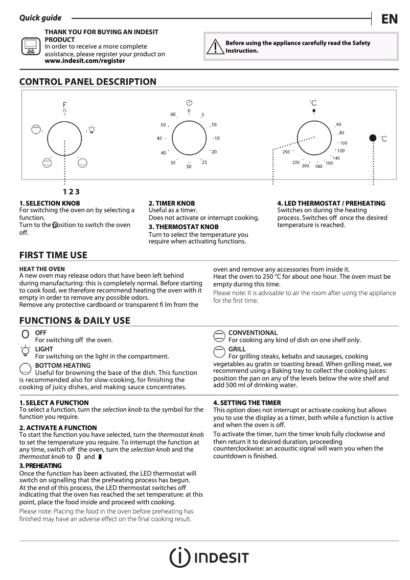 Página 1 del manual Manual de usuario Indesit IFW 6230 WH.1