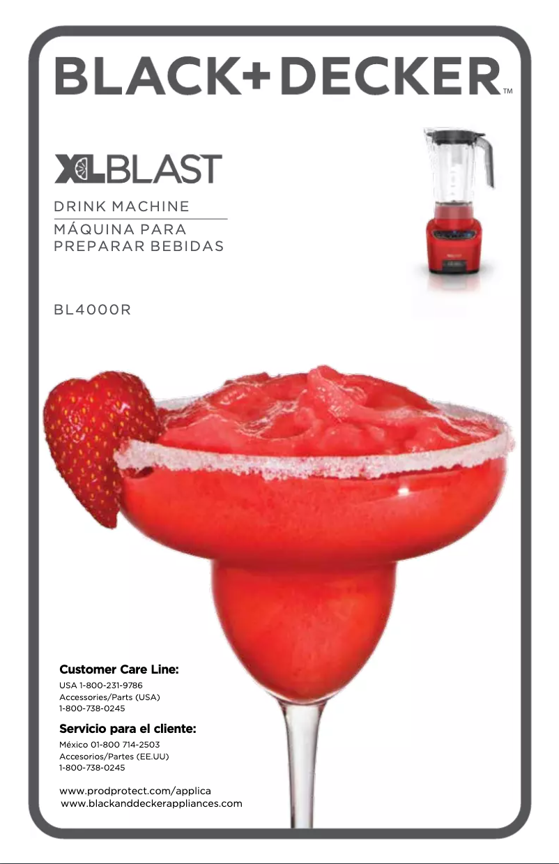 Page 1 de la notice Manuel utilisateur Applica XL Blast Blender