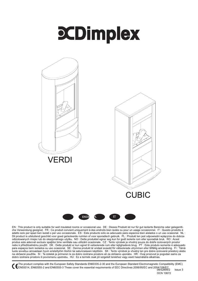 Página 1 del manual Manual de usuario Dimplex Cubic
