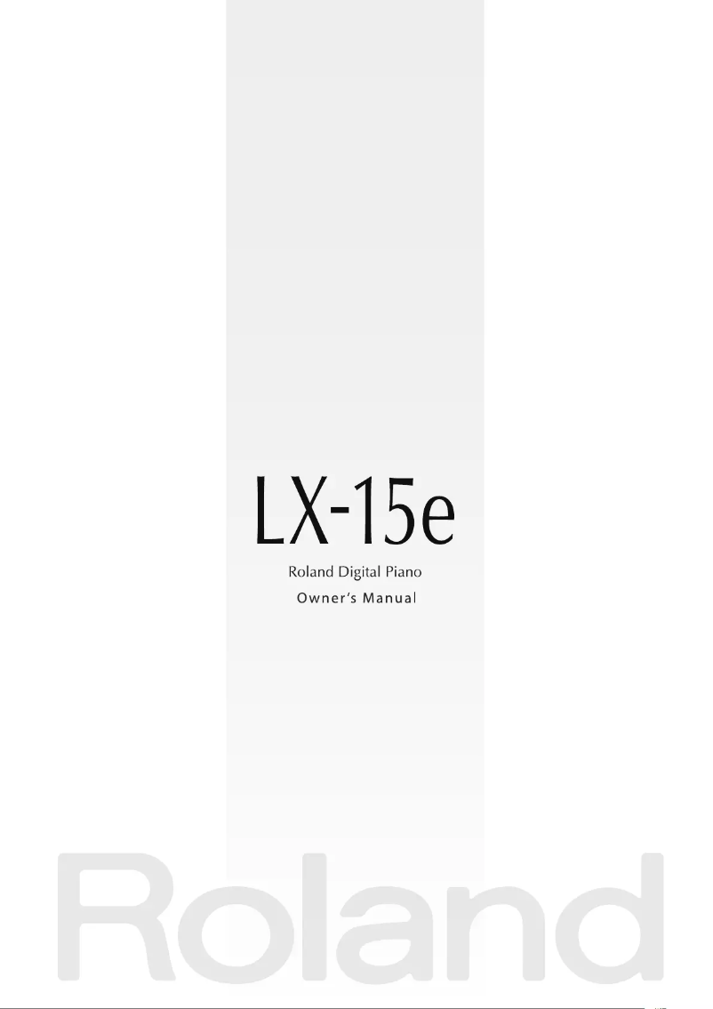 Page 1 de la notice Manuel utilisateur Roland LX-15e