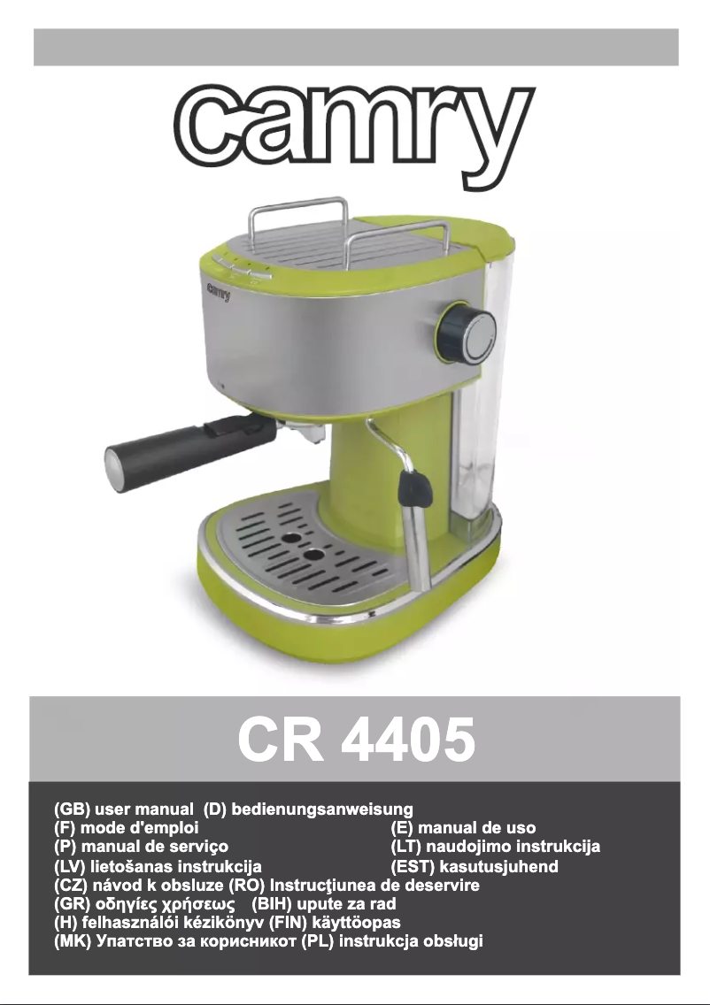 Page 1 of the manual User Manual Camry CR 4405B