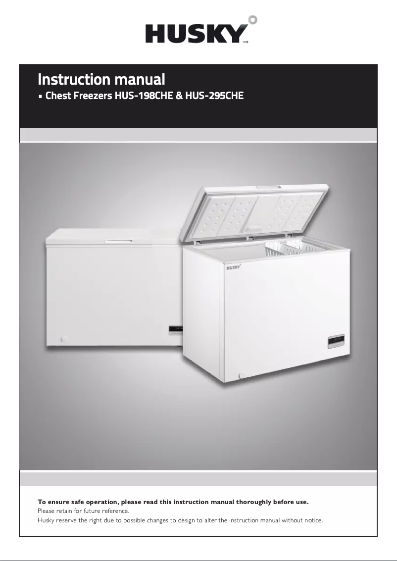 Page 1 de la notice Manuel utilisateur Husky HUS-295CHE