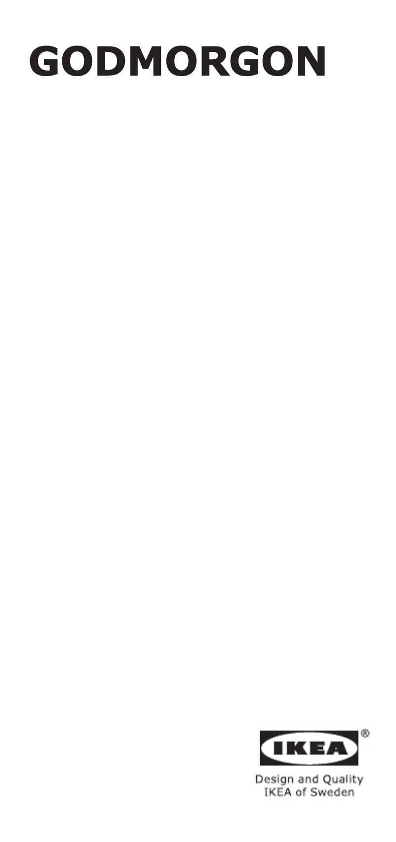 Image de la première page du manuel de l'appareil GODMORGON 603.440.71