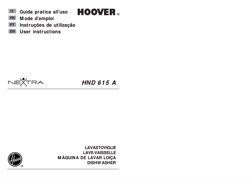 Página 1 del manual Manual de usuario Hoover HND 615AAL-85