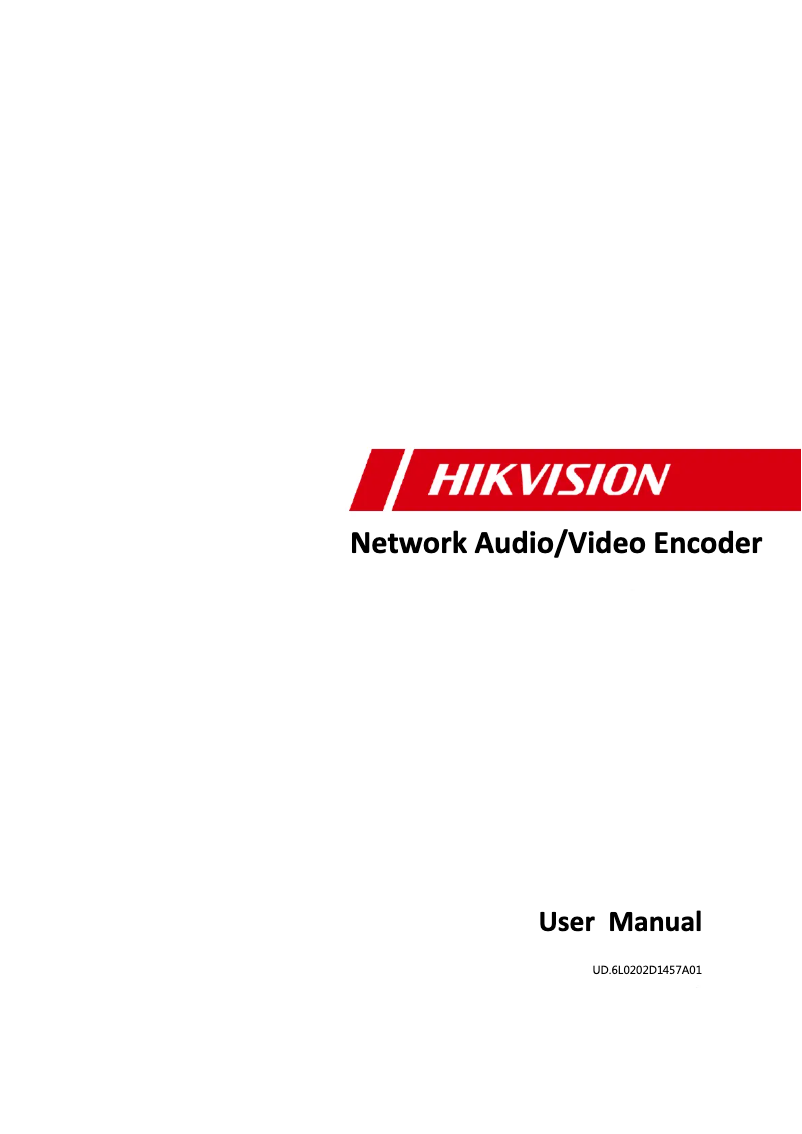 Page 1 de la notice Manuel utilisateur Hikvision DS-6716HFI