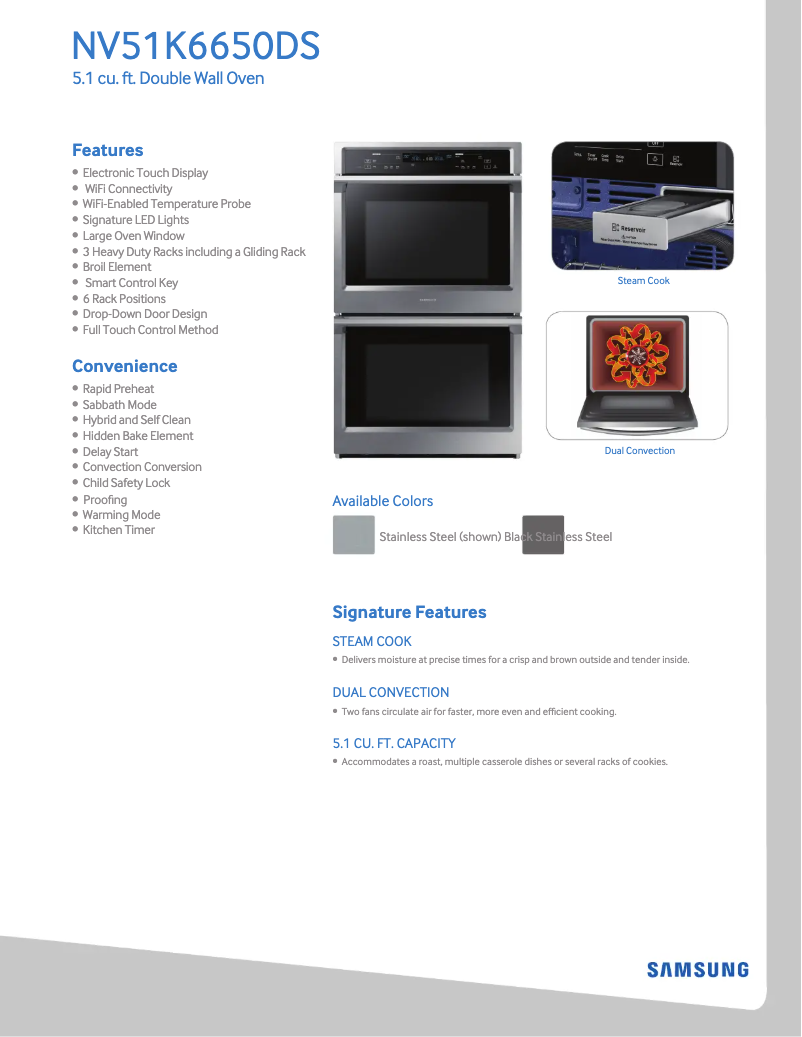 Página 1 del manual Información de garantía Samsung NV51K6650DS