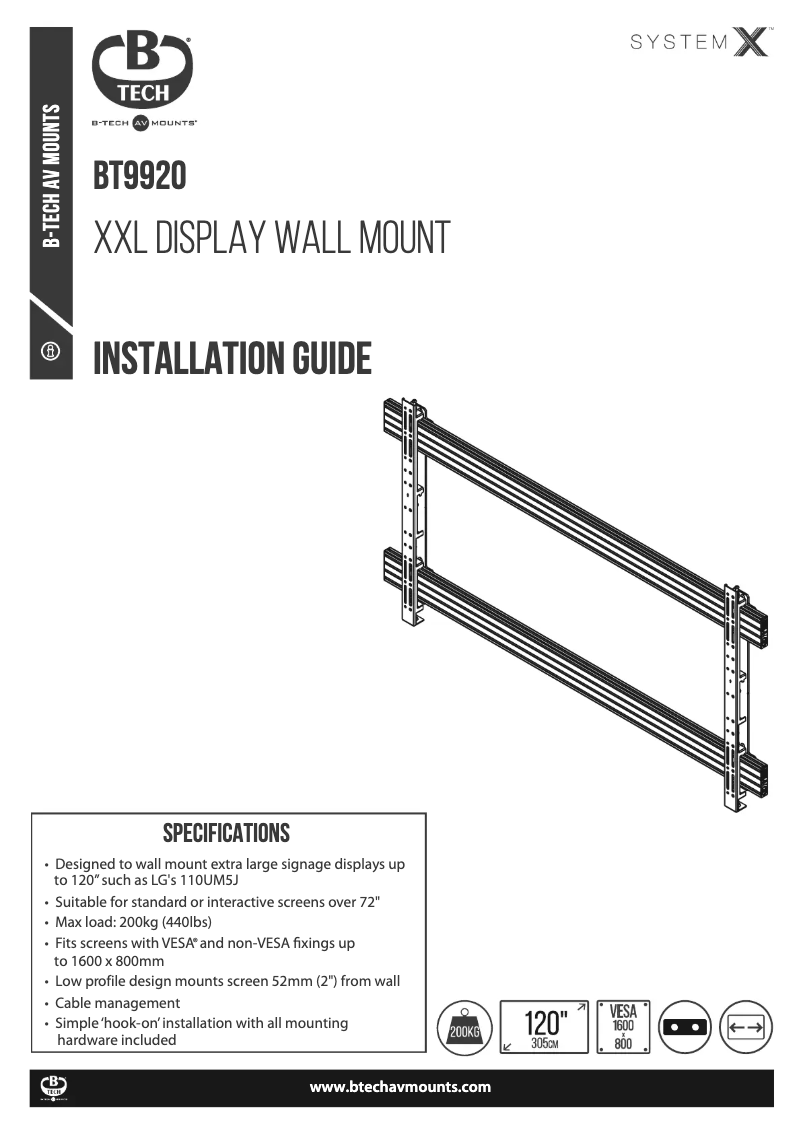 Page 1 of the manual User Manual B-Tech BT9920