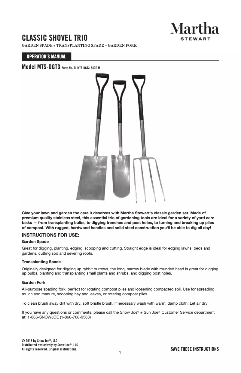 Page 1 de la notice Manuel utilisateur Martha Stewart MTS-DGT3