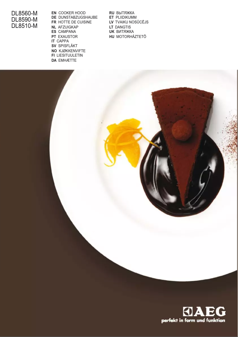 Page 1 de la notice Manuel utilisateur AEG DL8590-M1