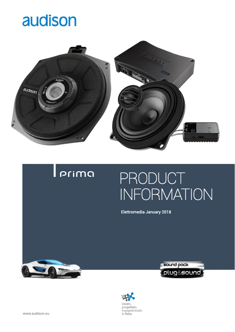 Page 1 de la notice Fiche technique Audison Prima APBMW