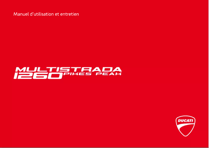 Page 1 of the manual User Manual Ducati Multistrada 1260 Pikes Peak (2019)