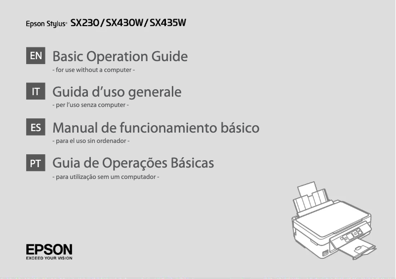 Page 1 de la notice Manuel utilisateur Epson Stylus SX438W