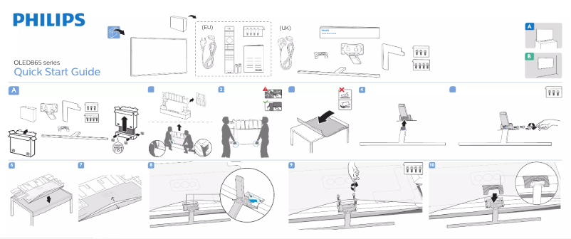 Page n°1 - Guide de démarrage rapide Philips 65OLED865