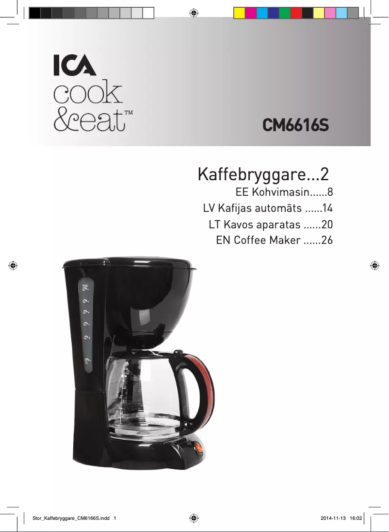 Página 1 del manual Manual de usuario ICA CM6616S