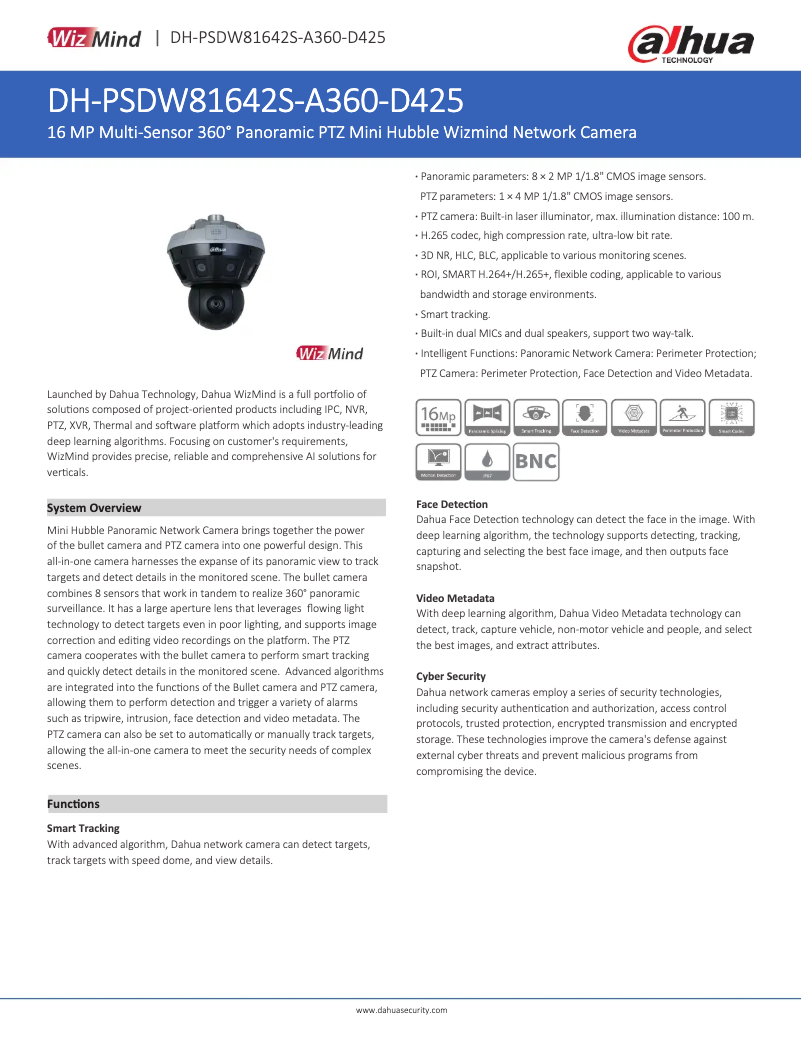 Page 1 de la notice Fiche technique Dahua Technology PSDW81642S-A360-D425