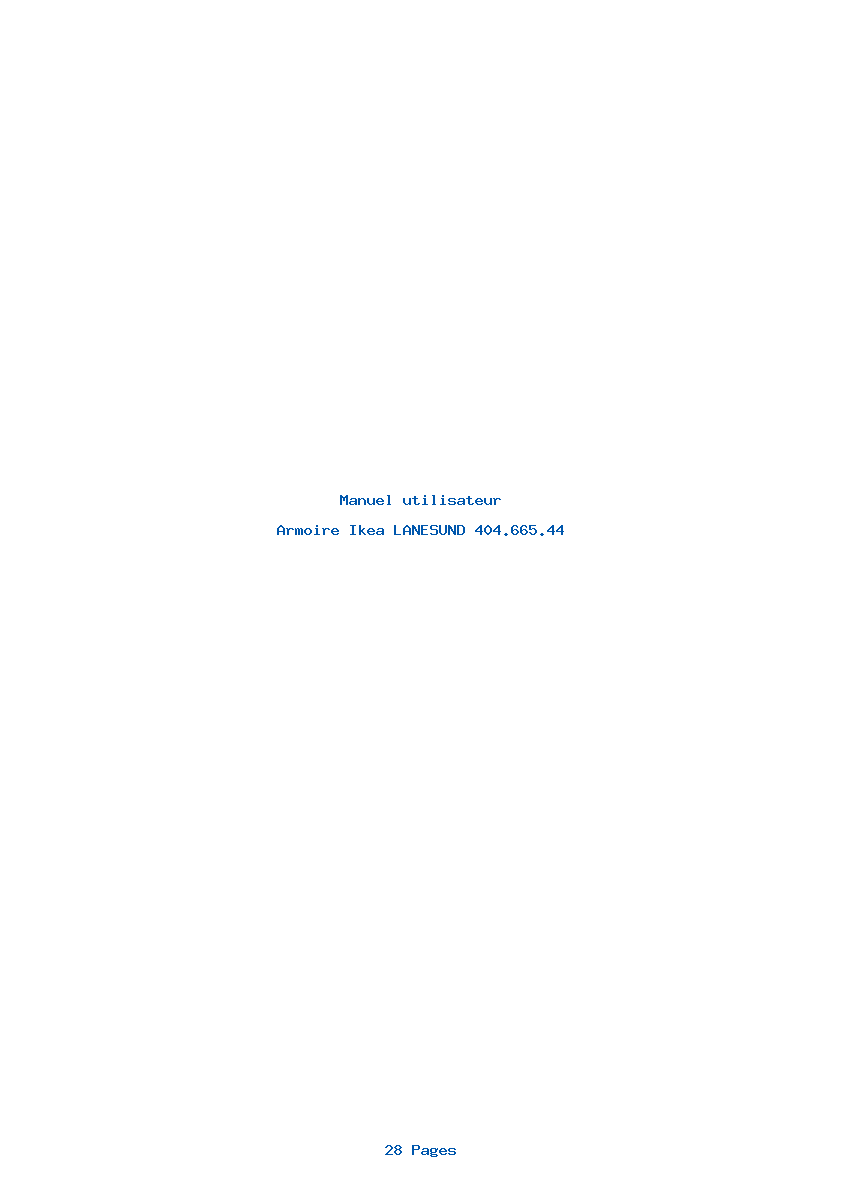 Page 1 de la notice Manuel utilisateur Ikea LANESUND 404.665.44