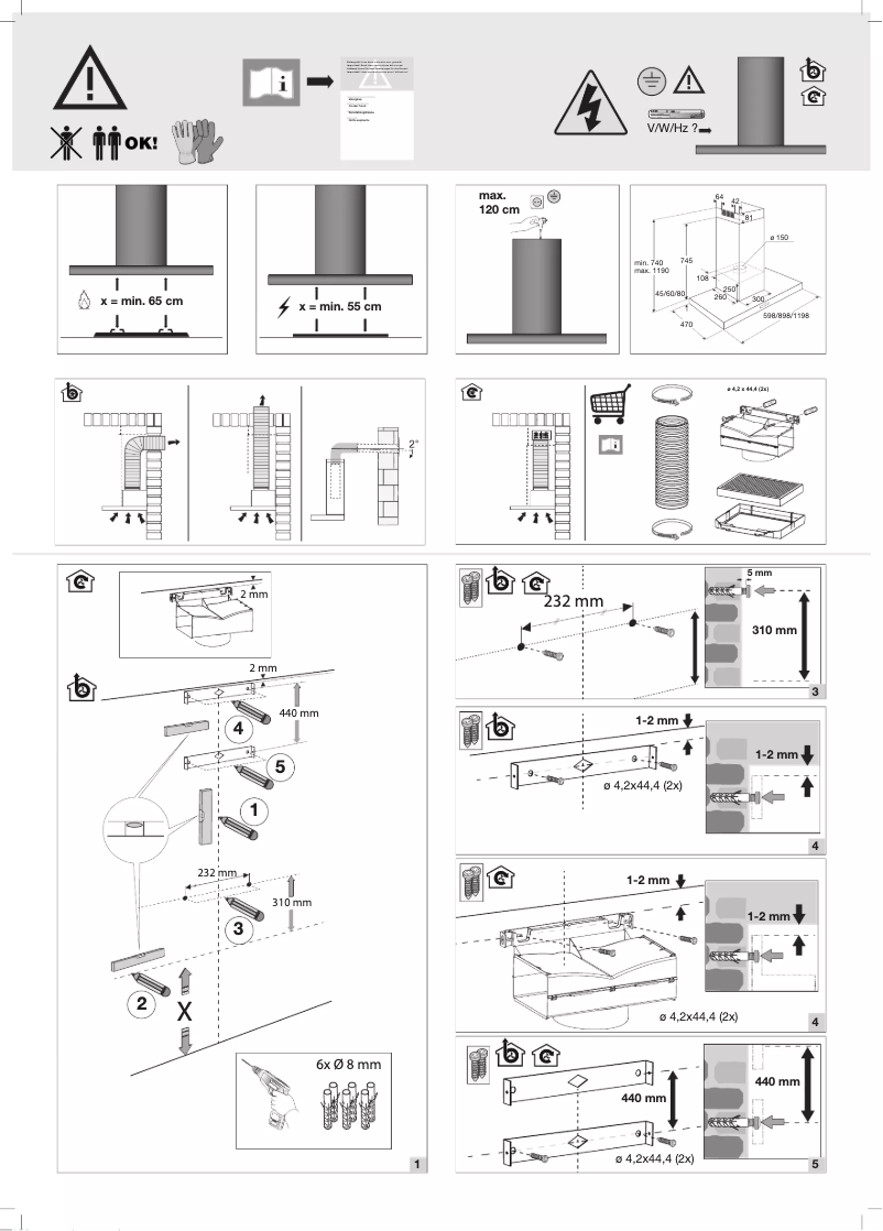 Página 1 del manual Guía de instalación Pelgrim BSSA971RVS
