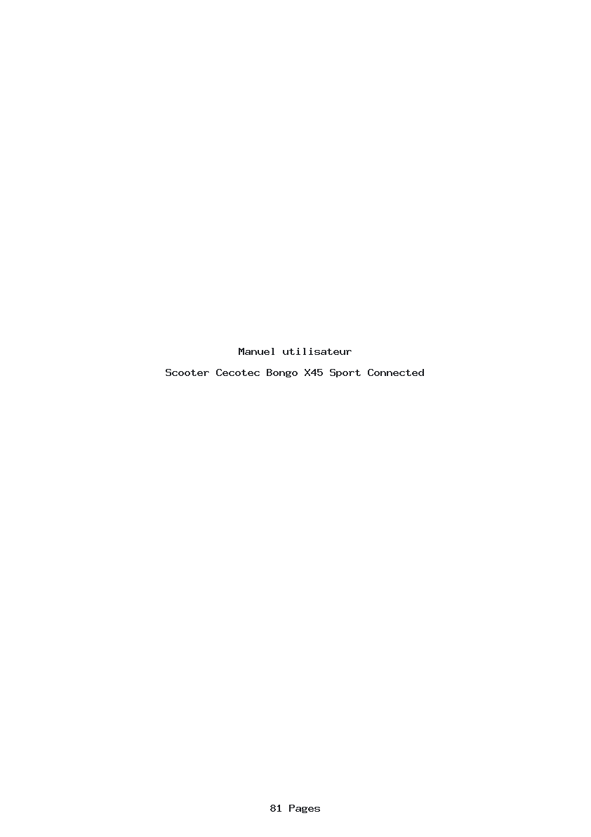 Page 1 de la notice Manuel utilisateur Cecotec Bongo X45 Sport Connected