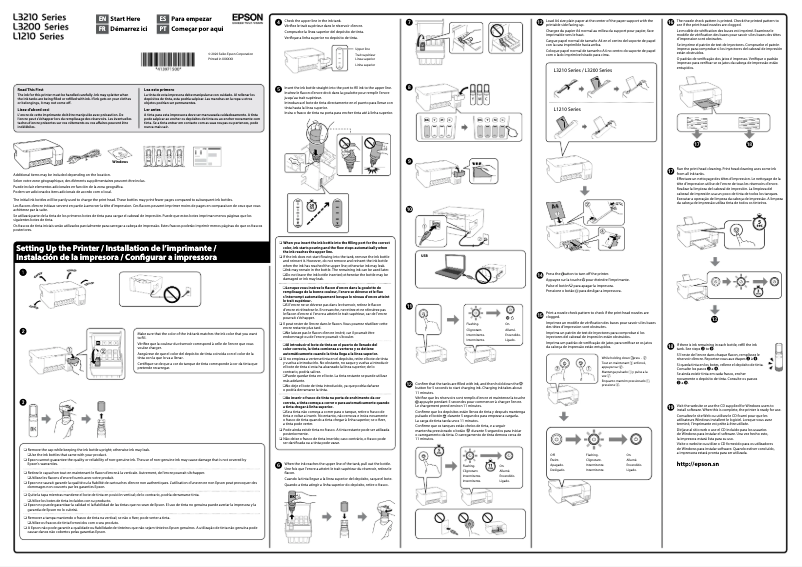 Page 1 de la notice Guide d'installation Epson EcoTank L3201