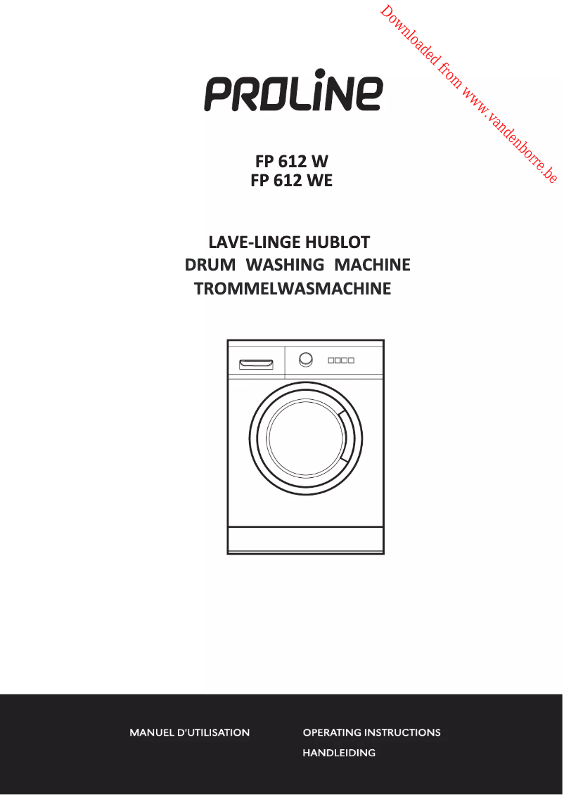 Página 1 del manual Manual de usuario Proline FP 612WE