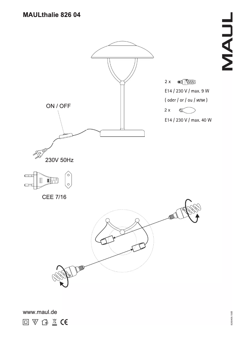 Page 1 of the manual User Manual MAUL Thalie