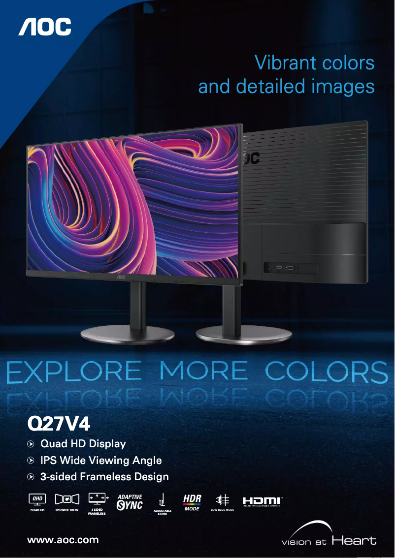 Página 1 del manual Folleto AOC Q27V4