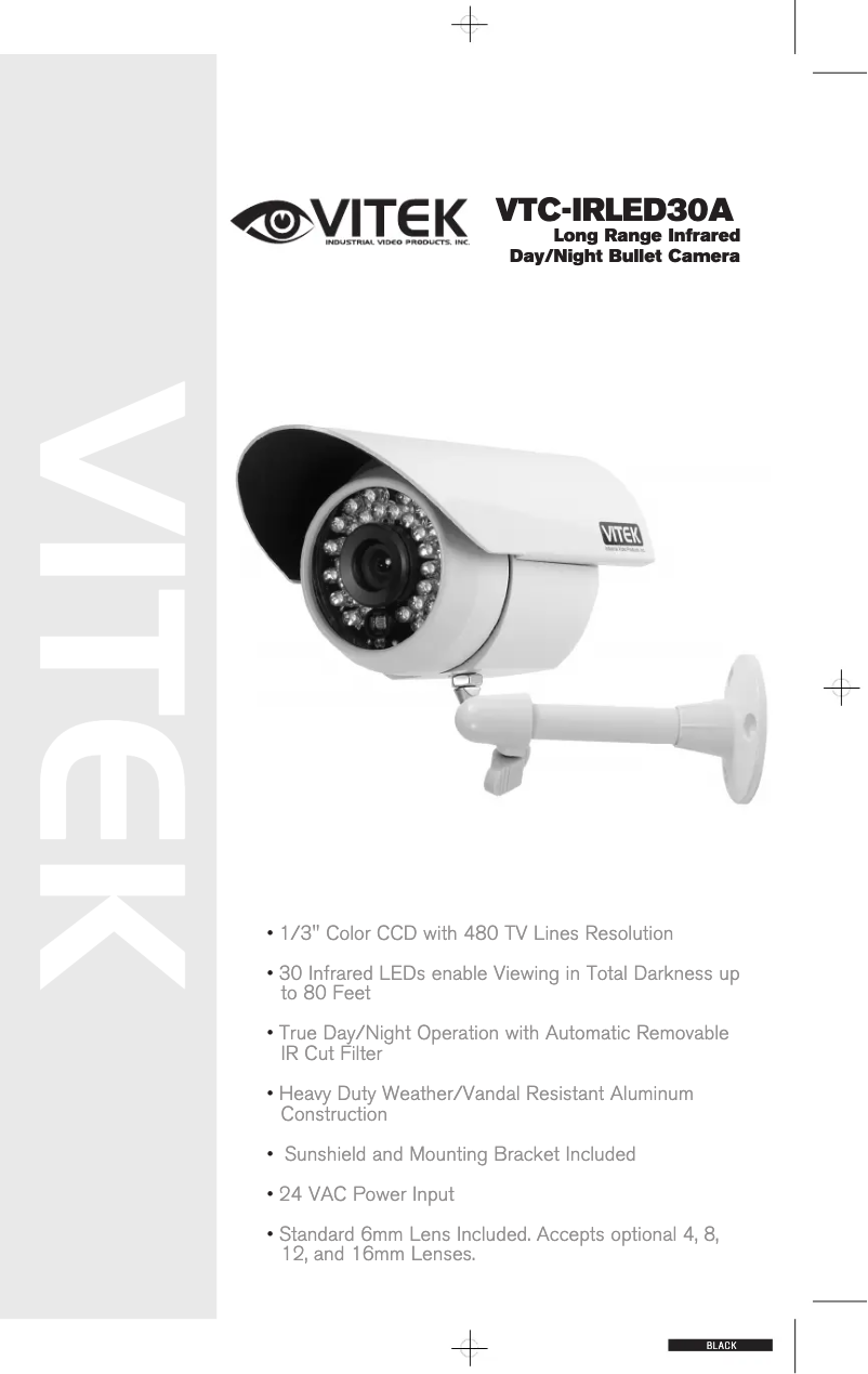 Page 1 of the manual User Manual Vitek VTC-IRLED30A