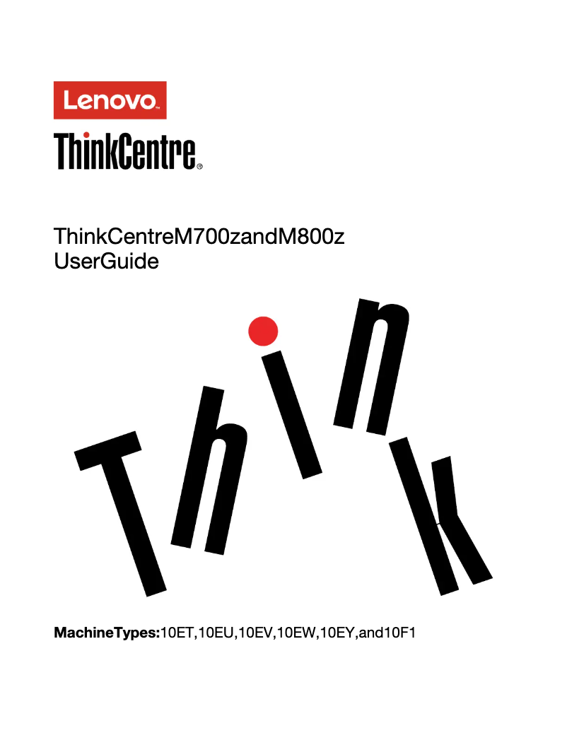 Página 1 del manual Manual de usuario Lenovo ThinkCentre M800z