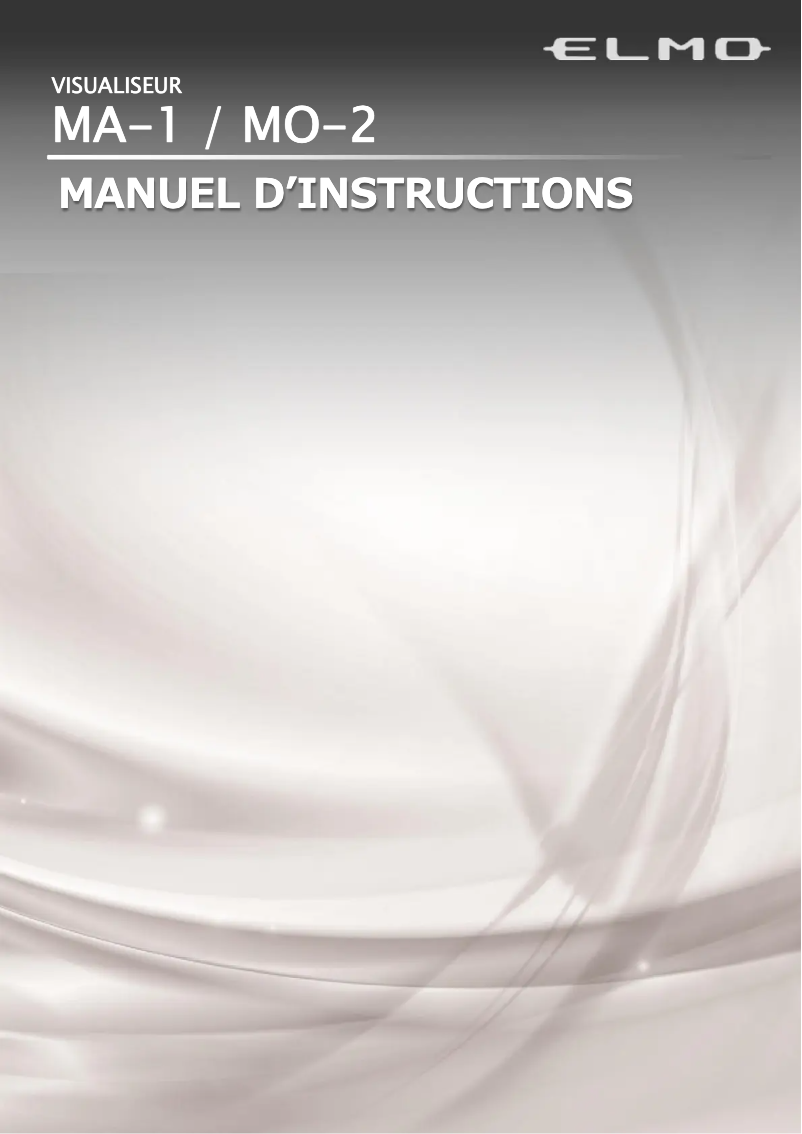 Page 1 de la notice Manuel utilisateur Elmo MA-1