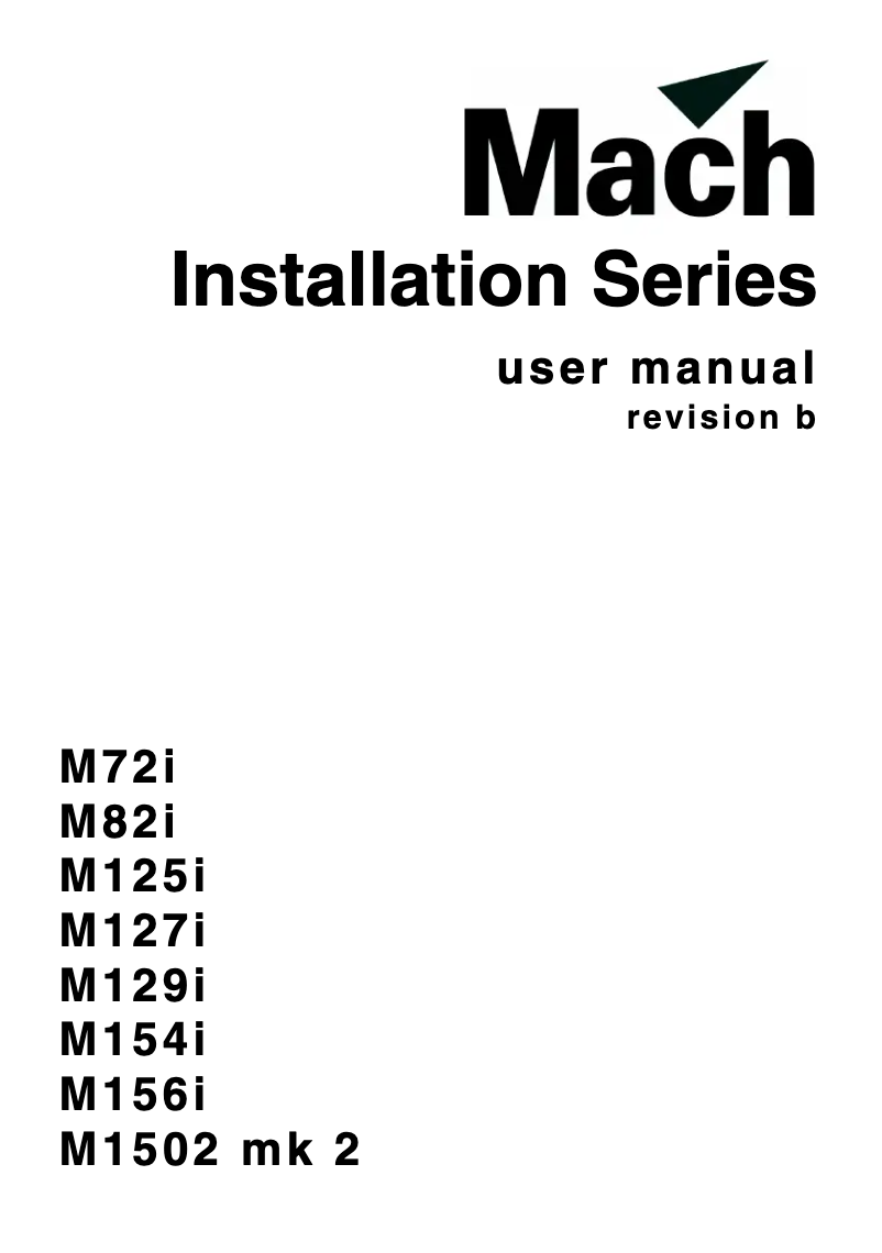 Page 1 de la notice Guide d'installation Martin M72i