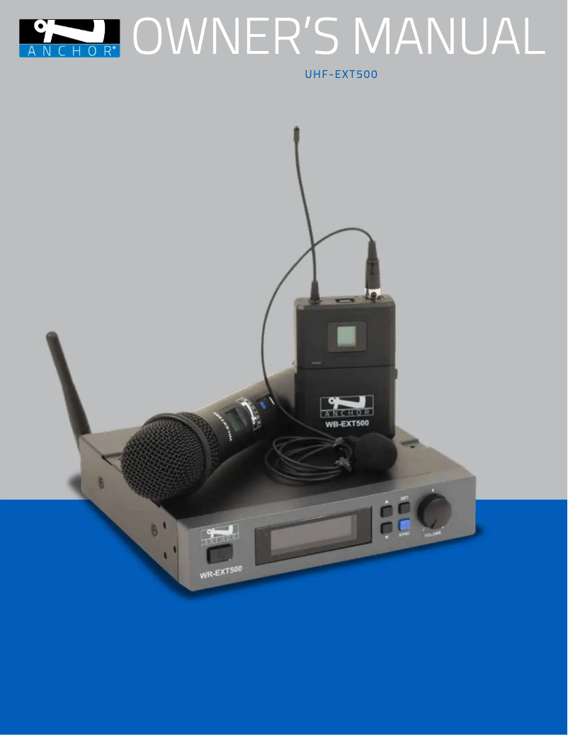 Page 1 de la notice Manuel utilisateur Anchor Audio WH-EXT500