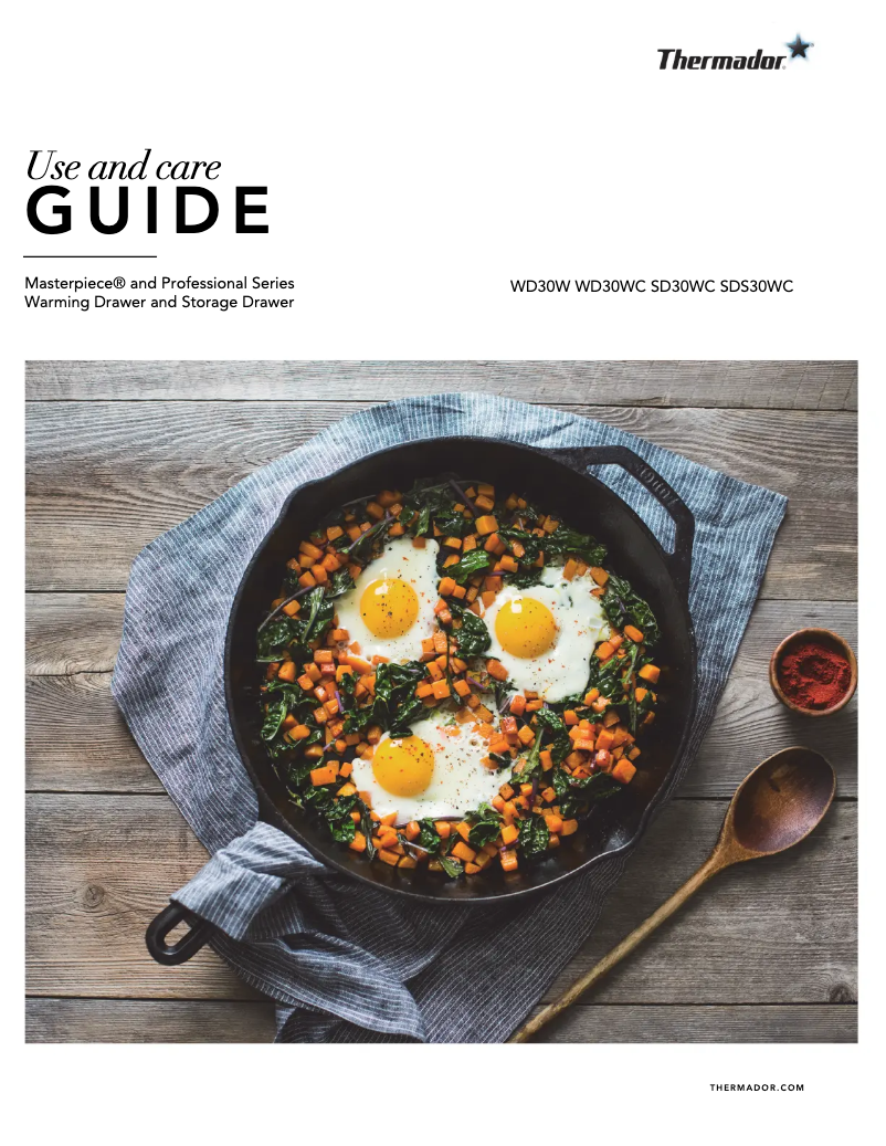 Page 1 de la notice Manuel utilisateur Thermador WD30W