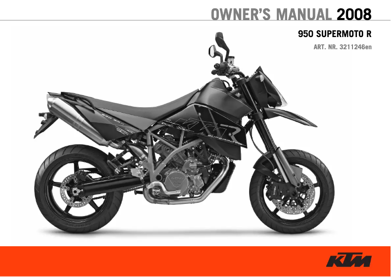 Página 1 del manual Manual de usuario KTM 950 Supermoto R (2008)