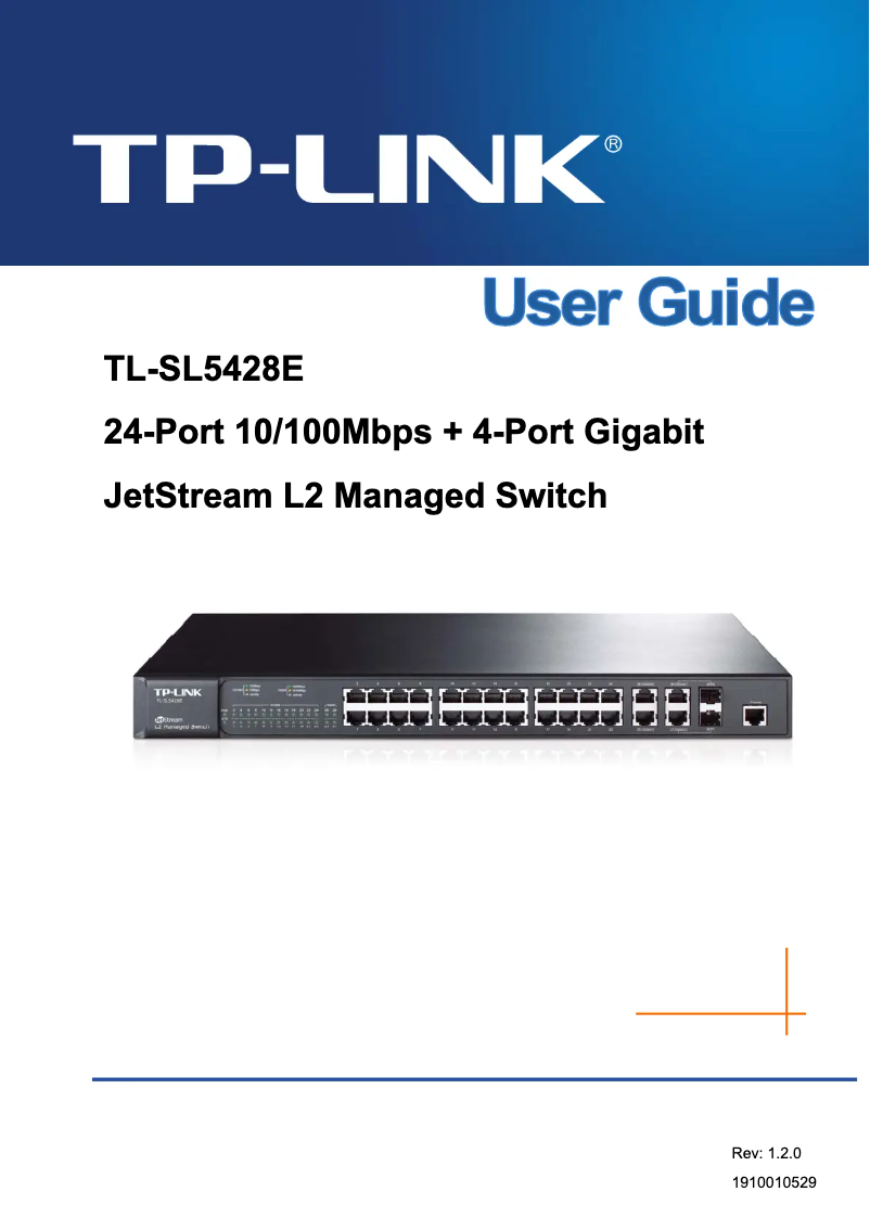 Page 1 of the manual User Manual TP-Link JetStream L2 Managed TL-SL5428E