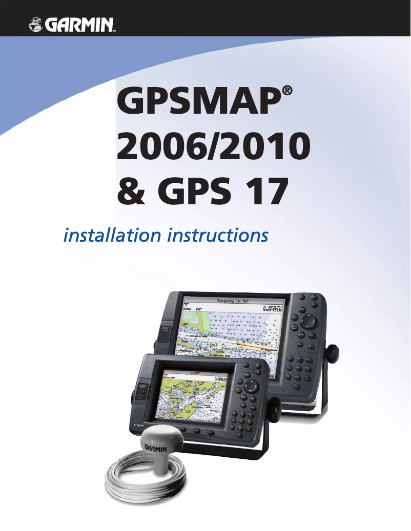 Page 1 de la notice Guide d'installation Garmin GPSMAP 2010
