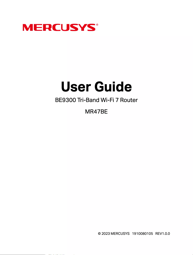 Página 1 del manual Manual de usuario Mercusys MR47BE