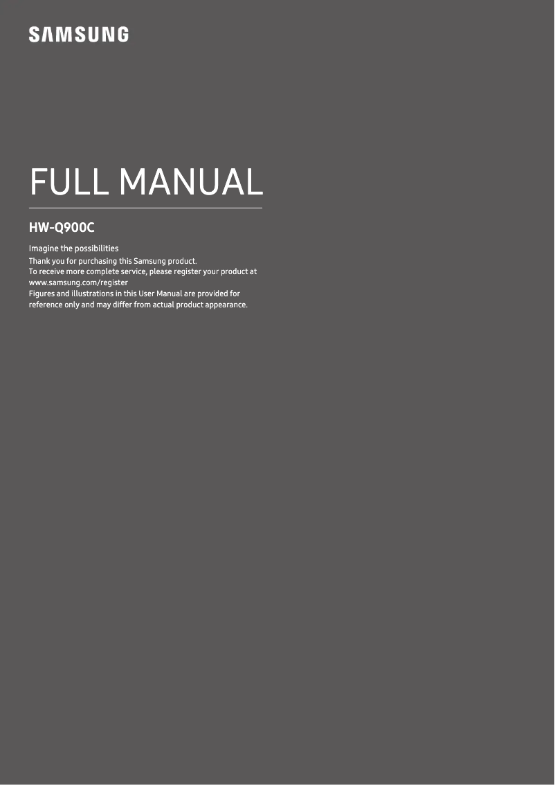 Página 1 del manual Manual de usuario Samsung HW-Q900C