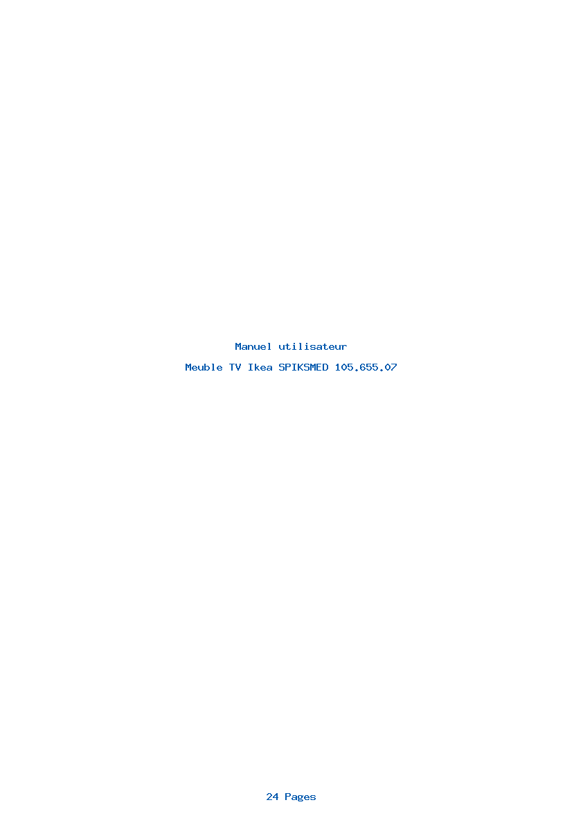 Page 1 de la notice Manuel utilisateur Ikea SPIKSMED 105.655.07