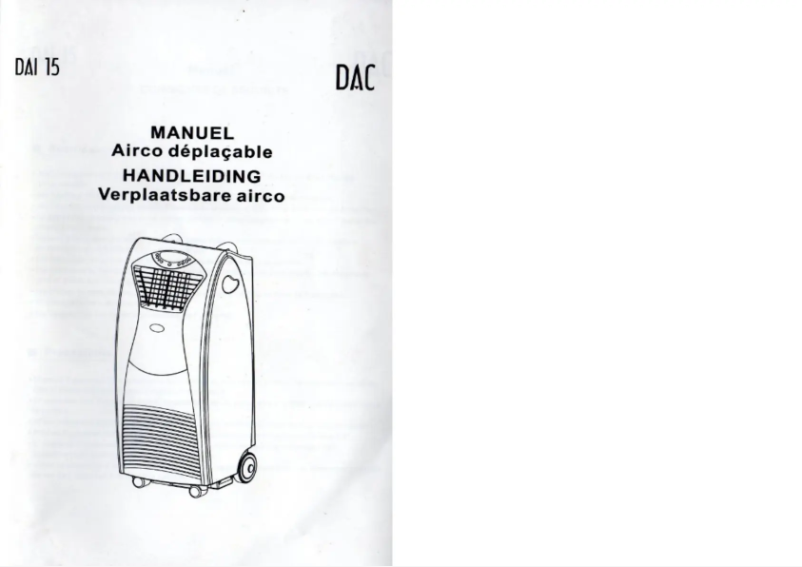 Page 1 de la notice Manuel utilisateur Dimplex DAC DAI 15