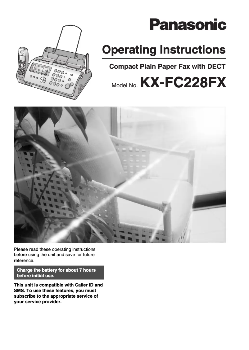 Page 1 de la notice Manuel utilisateur Panasonic KX-FC228FX