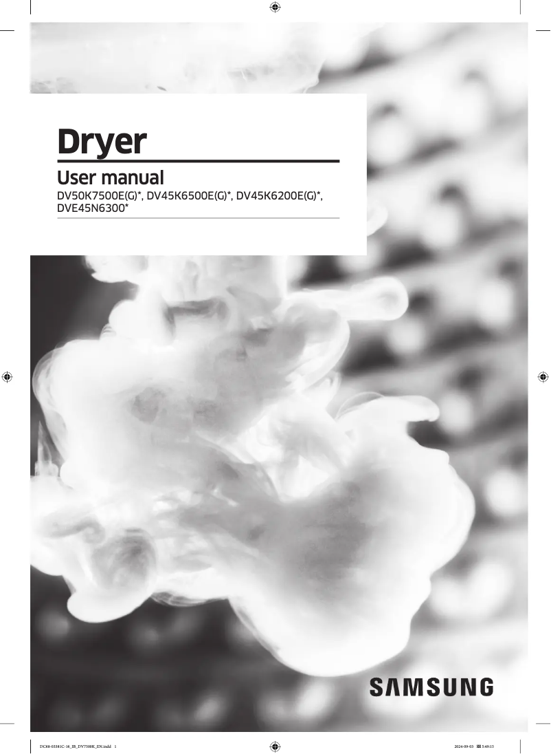 Página 1 del manual Manual de usuario Samsung DV45K6200EW