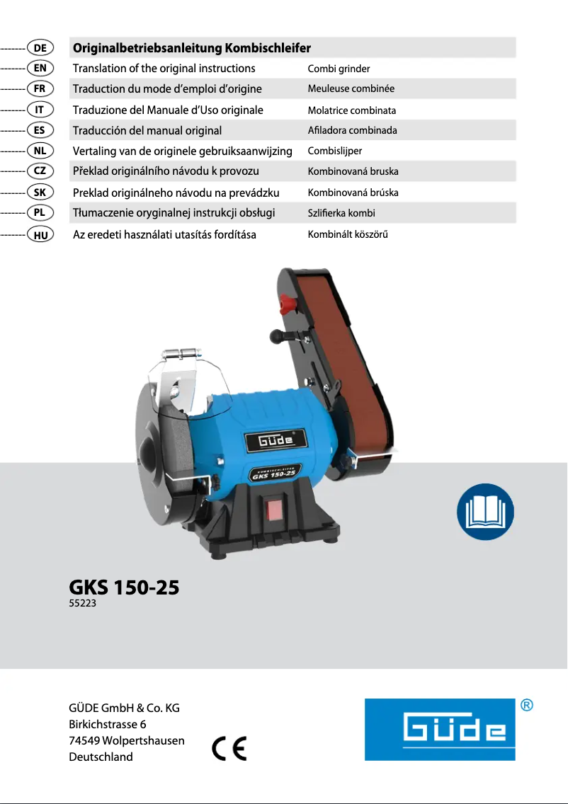 Page 1 de la notice Manuel utilisateur Güde GKS 150-25