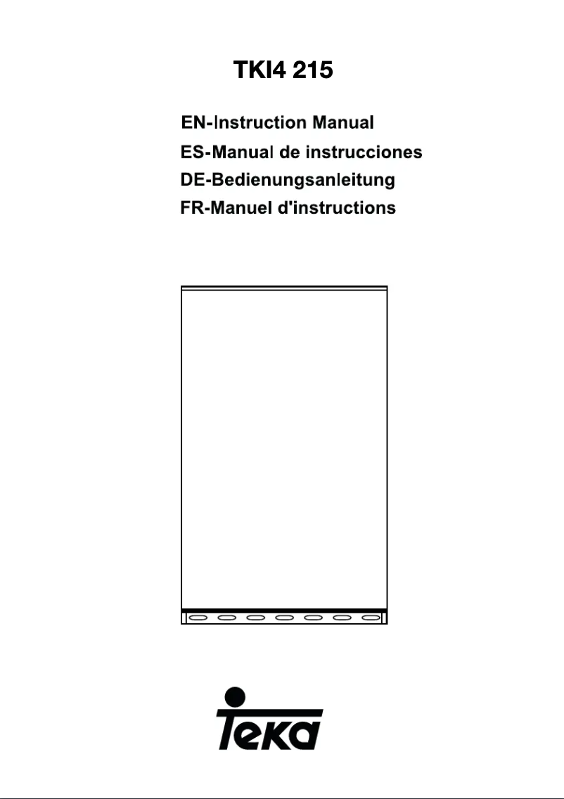 Page 1 de la notice Manuel utilisateur Teka TKI4 215