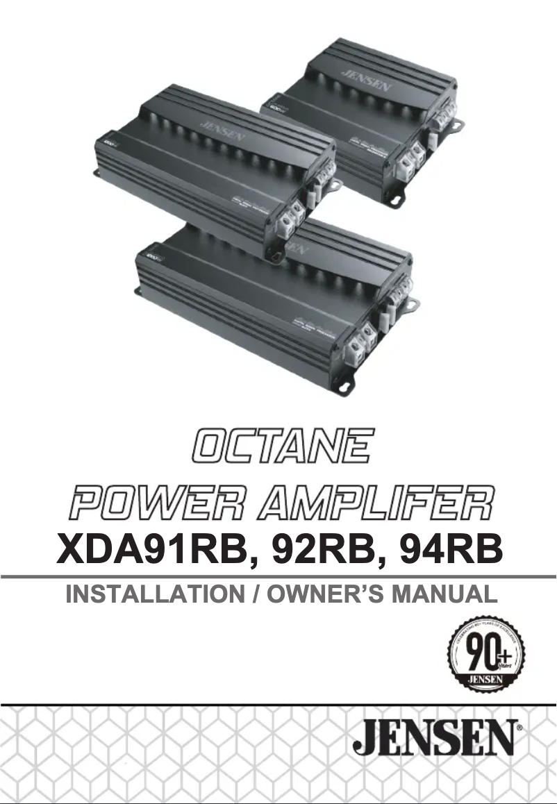 Page 1 de la notice Manuel utilisateur Jensen XDA94RB