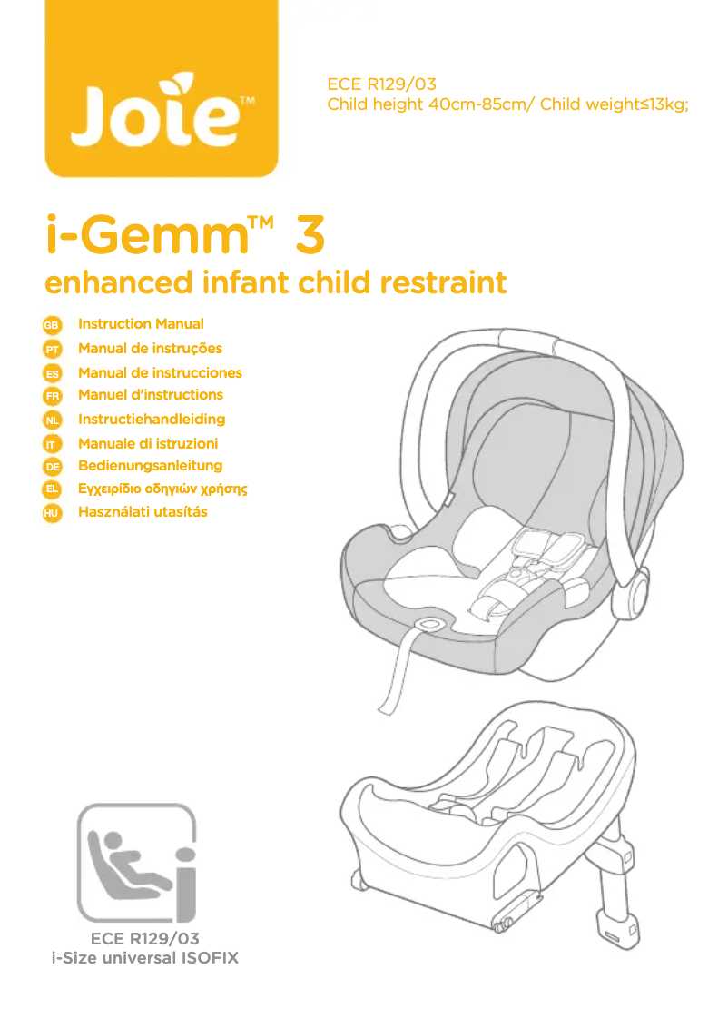 Página 1 del manual Manual de usuario Joie Pact