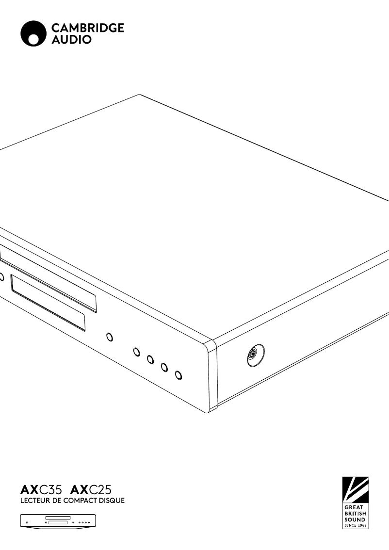 Page 1 de la notice Manuel utilisateur Cambridge AXC25