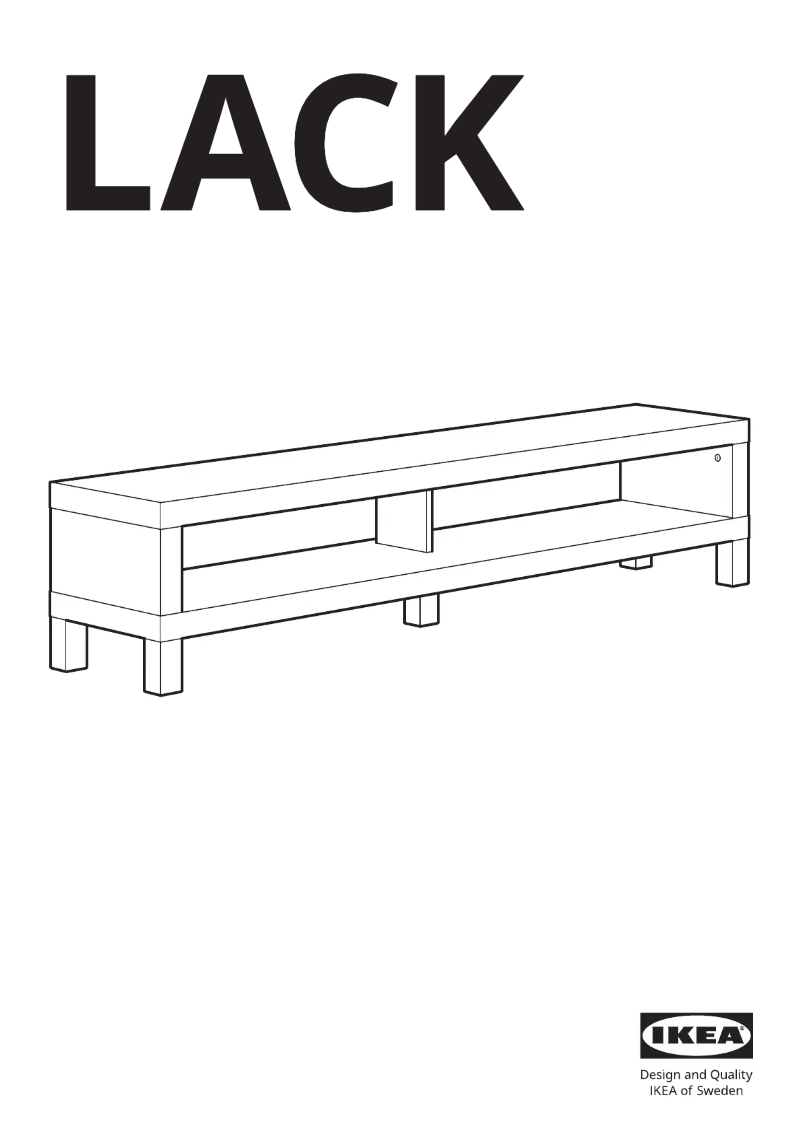 Page 1 de la notice Manuel utilisateur Ikea LACK 804.989.15