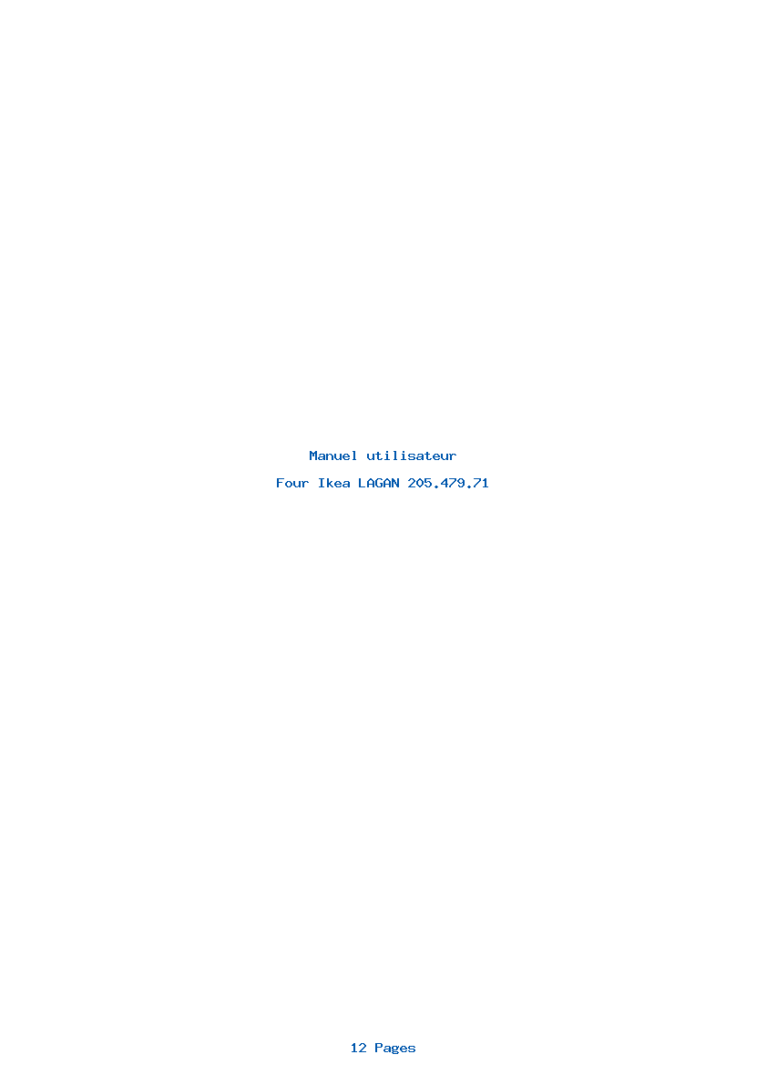Page 1 de la notice Manuel utilisateur Ikea LAGAN 205.479.71